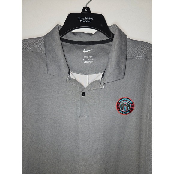 Nike Men's Dri-Fit Washington Wizards NBA Polo Shirt Gray Size XL - Picture 1 of 6
